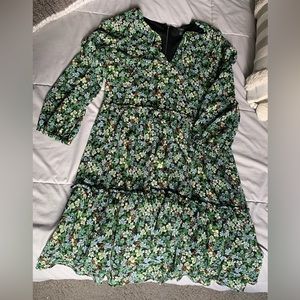 Ann Taylor Floral Tiered Sz 10 Dress EUC